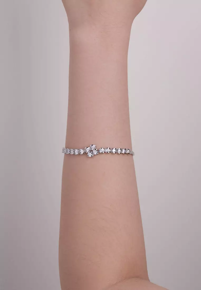 TOMEI 心心相印 Heart to Heart Diamond Bracelet White Gold 750