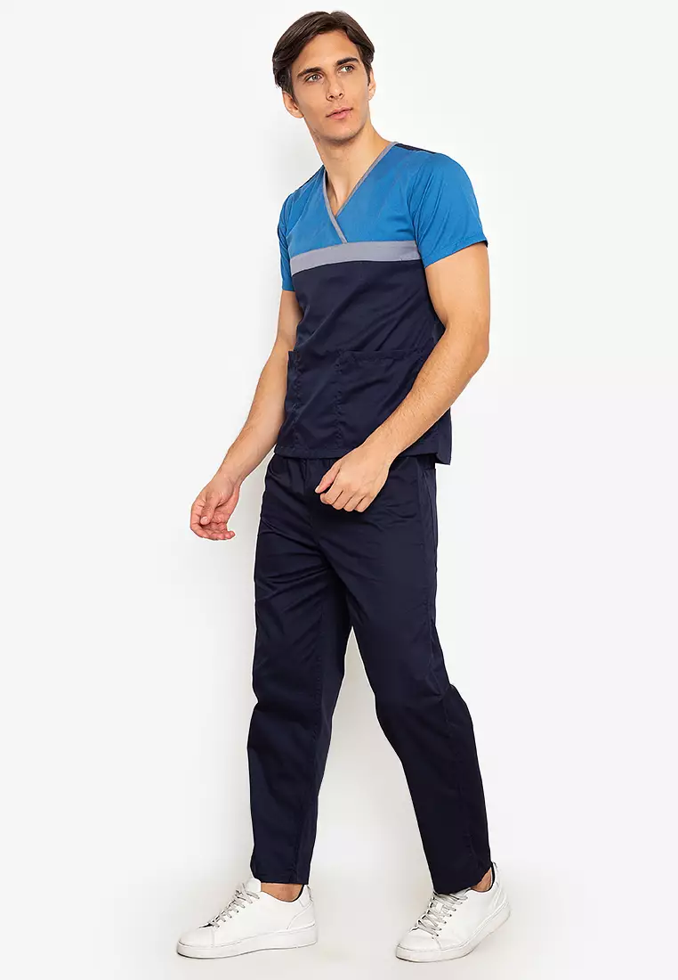 Buy INTAL GARMENTS Scrubsuit Doctor Nurse Uniform SS04 Overlap Tricolor ...