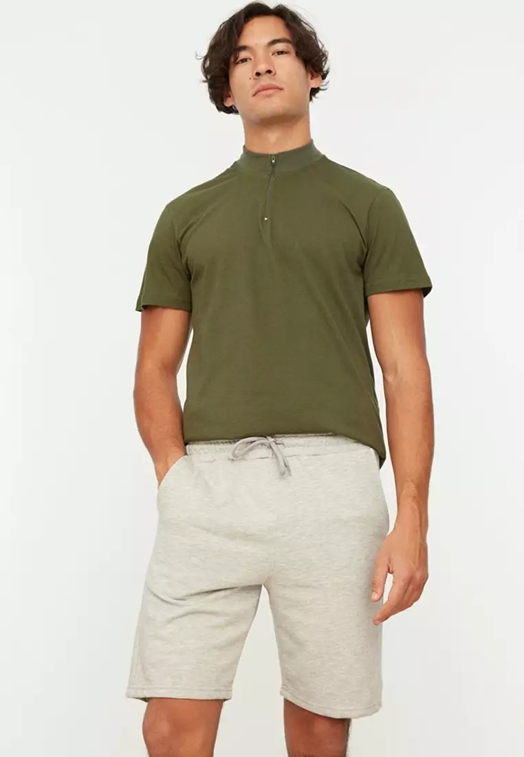 Multicolored Basic Regular Cut Straight 2 Pack Shorts TMNSS21SR0095