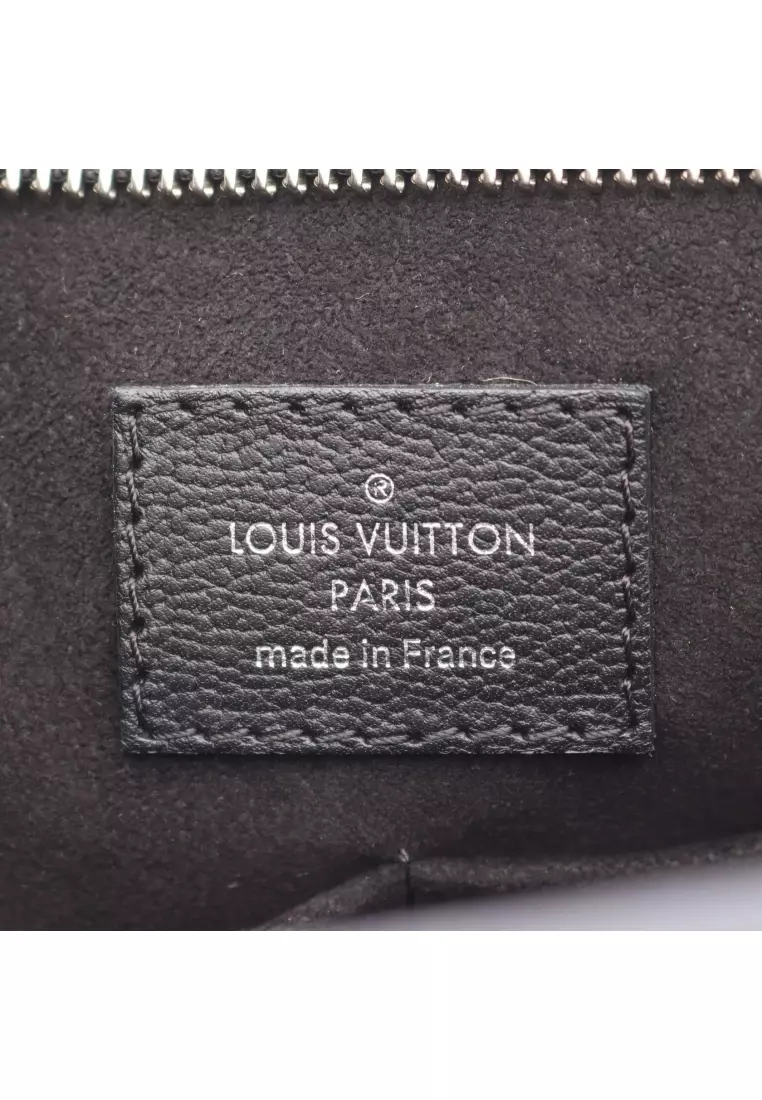 Pre-Loved Louis Vuitton Very zip Noir Handbag tote bag leather black 2WAY