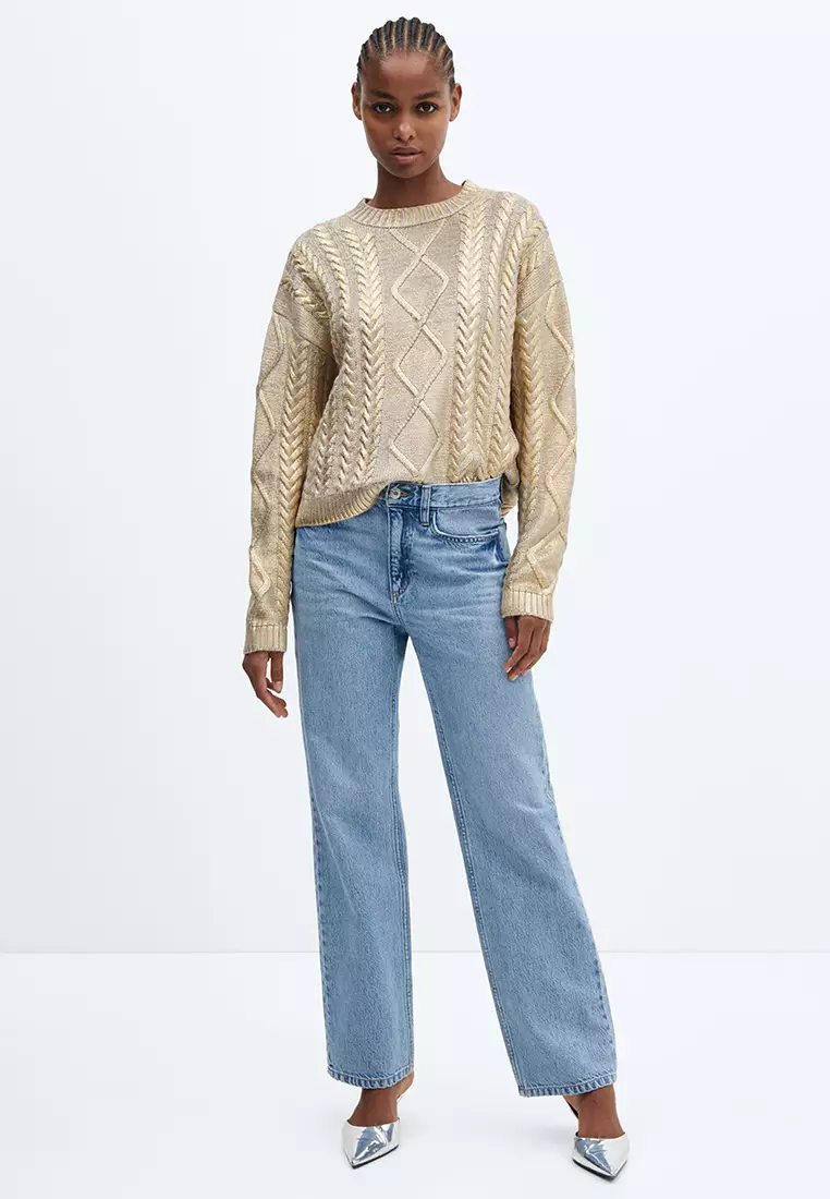 Buy Mango Foil Braided Jumper 2023 Online | ZALORA Philippines