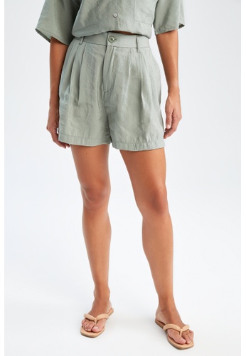 DeFacto green Regular Fit Pocketed Modal Shorts B5FDEAA90A2D44GS_1