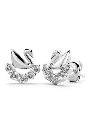 925 Signature silver 925 SIGNATURE Swans Upon Stars Earrings-Silver F3AE8ACFA69F2AGS_1