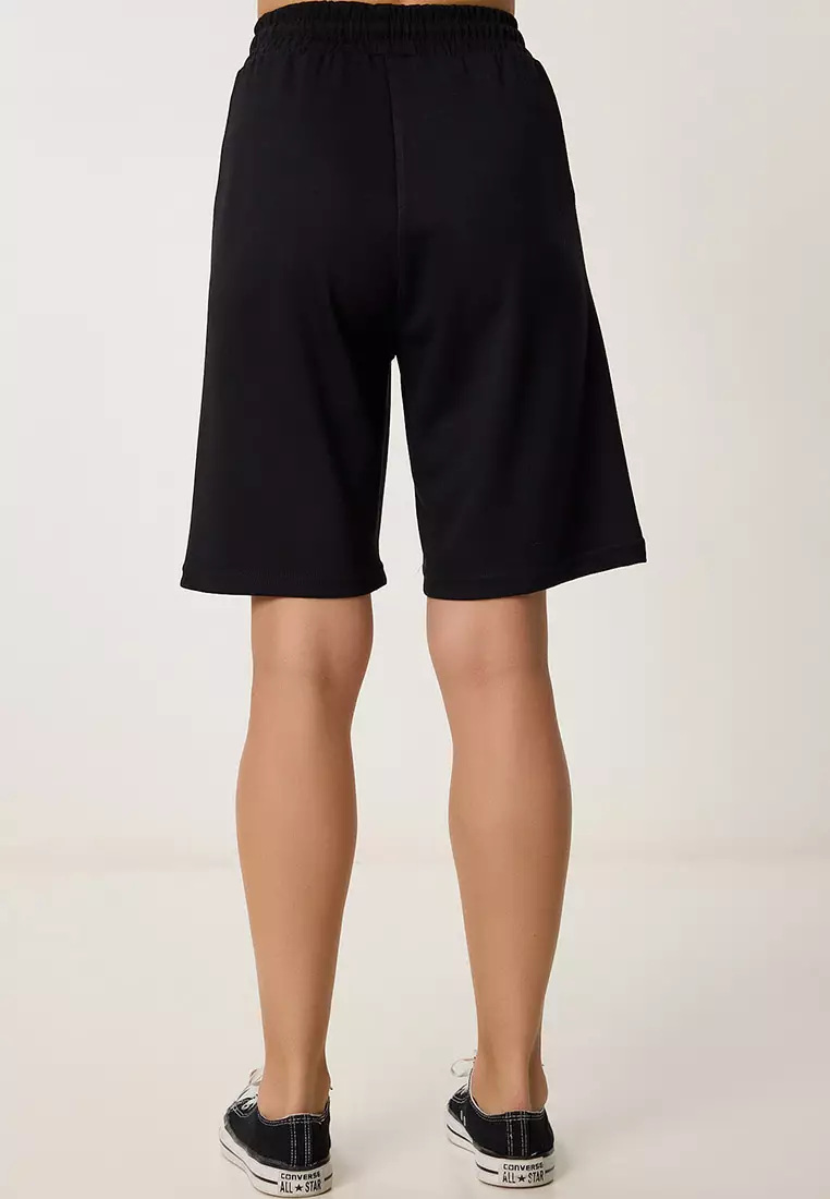 Women's Black Bermuda Shorts T-Shirt Set By00059