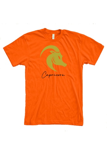 MRL Prints orange Zodiac Sign Capricorn T-Shirt Customized 879BEAAF5A7C4EGS_1