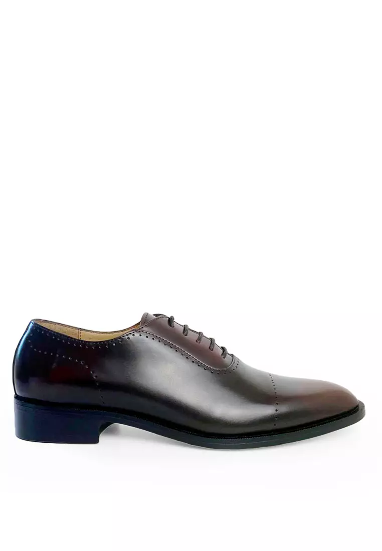 Discount on Bristol Shoes  shoes - SKU: Blakely Maroon Brush-Off Oxfords