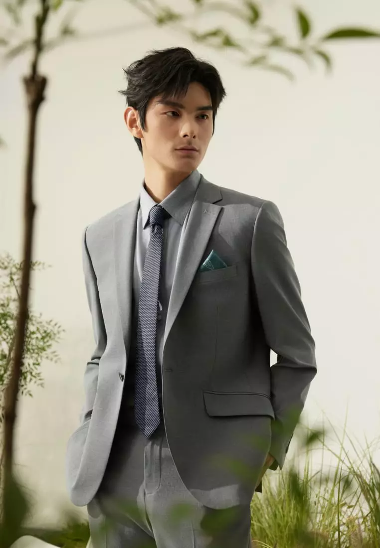 G2000 Multi-Way Stretch Smart Fit Plain Weave Suit Blazer