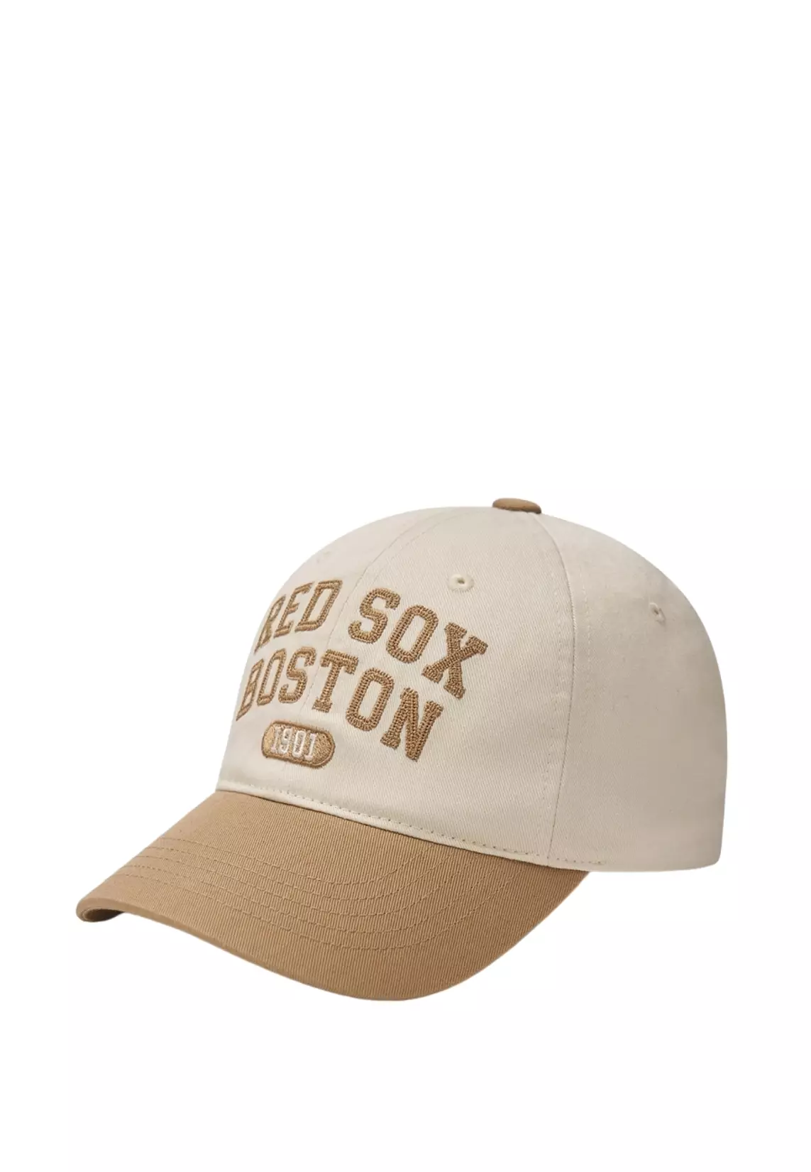 Cursive Logo Color Block Unstructured Cap - Boston Beige