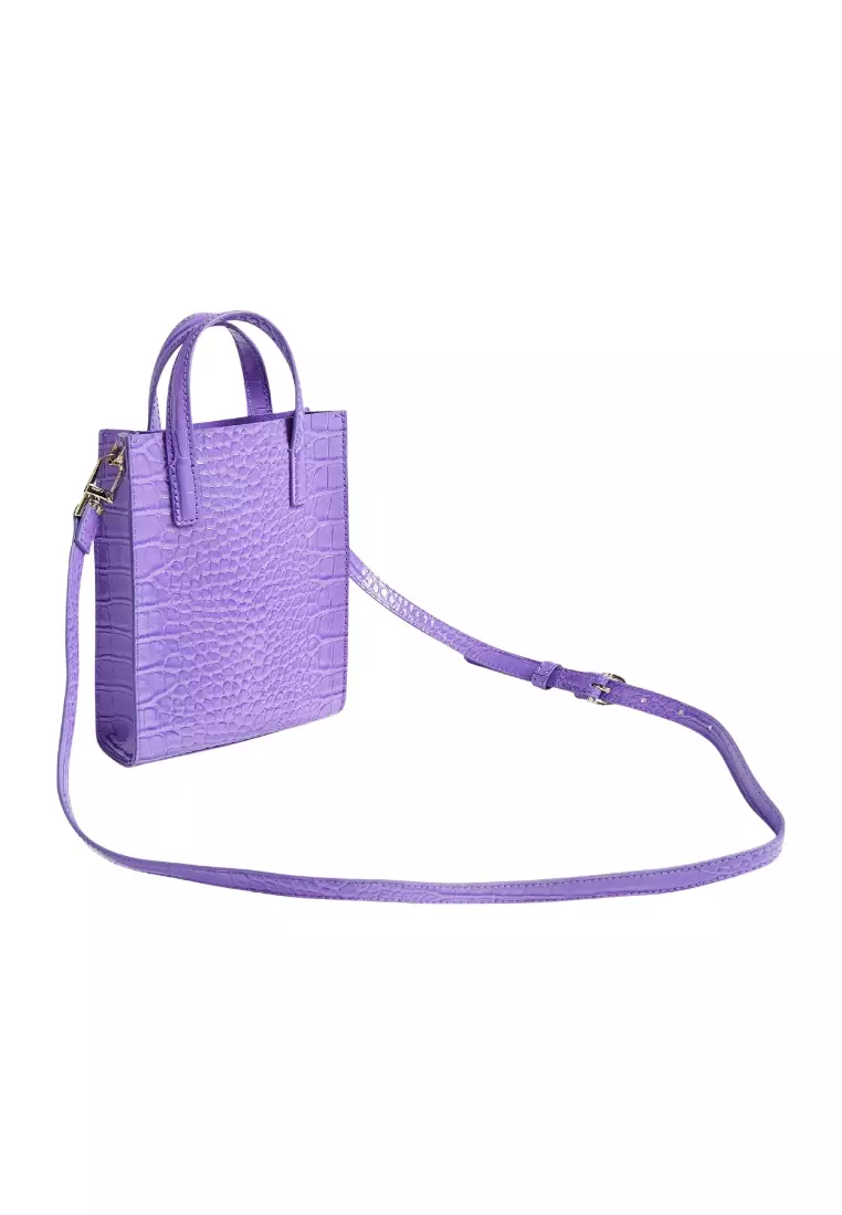 Ted Baker Mini Handtasche 'Gatocon' - Kroko-Optik In Schwarz