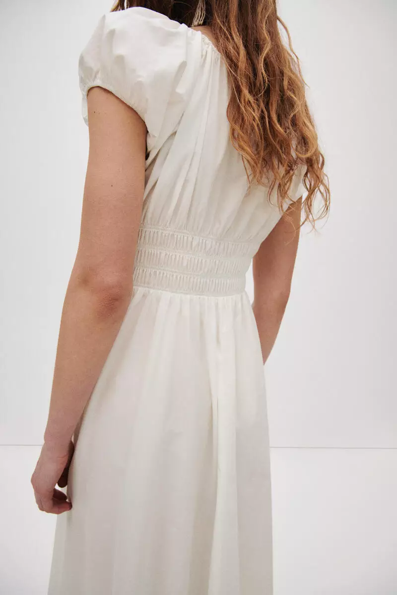 Smocked-waist dress