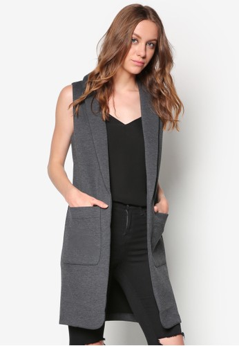 翻領無袖長版外套topshop 鞋, 服飾, 夾克 & 大衣