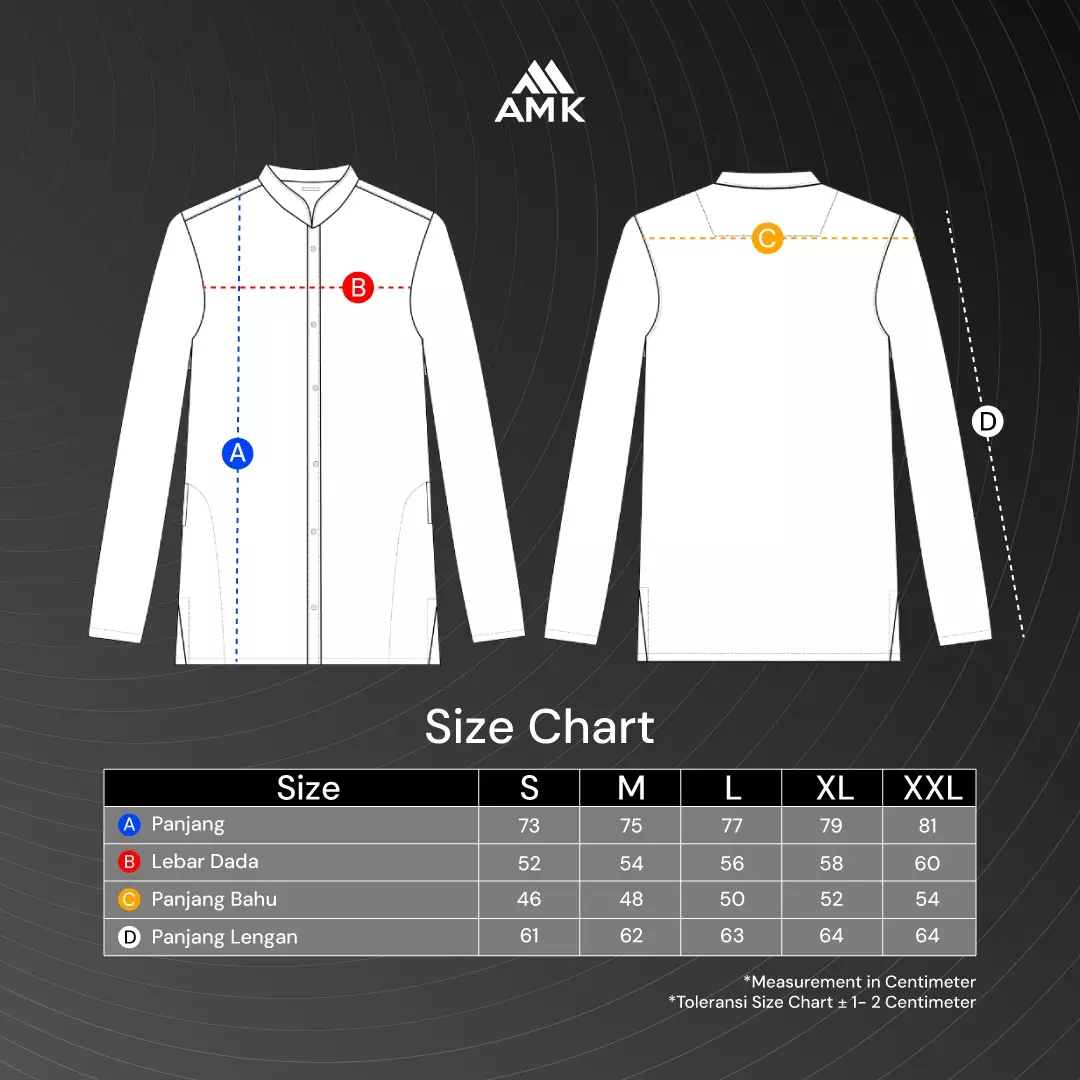 AMK Kemeja Koko Pria Lengan Panjang KK Abyan L/S Black