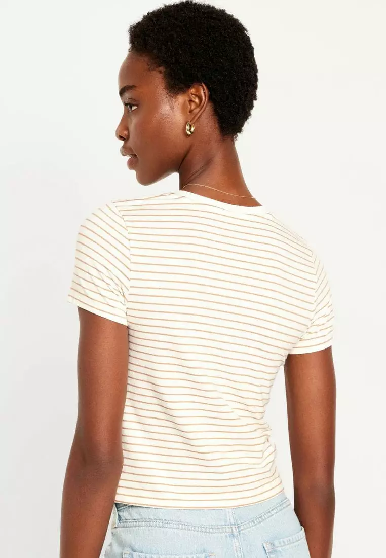 Cropped Slim-Fit T-Shirt For Women