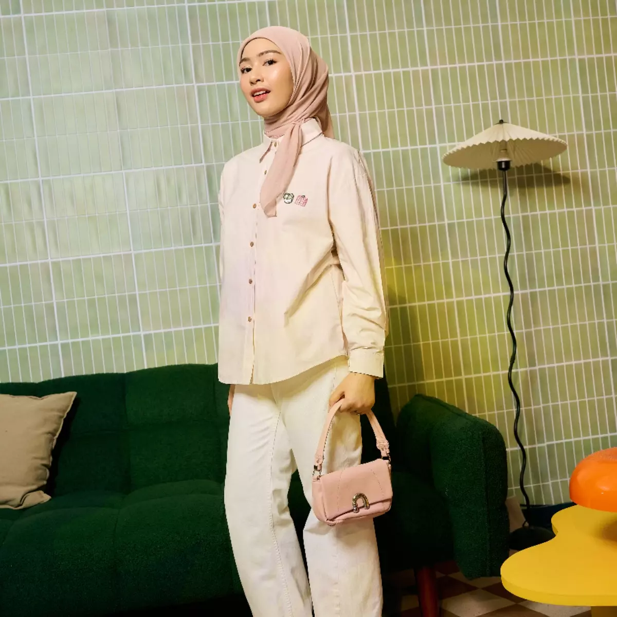 [New Collection] ZM Zaskia Mecca - Gleyn Pink Blouse Kemeja Wanita - Koleksi Rasa Rasa - Cemil Cemil