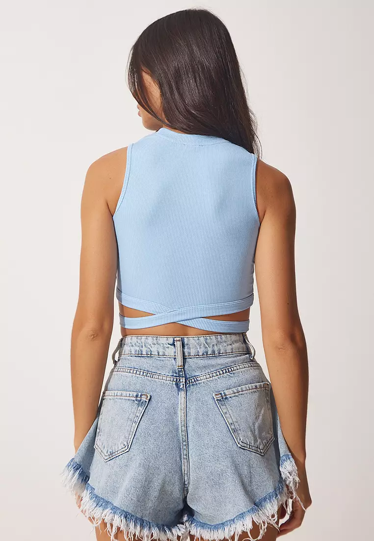 2-Pack Mock Neck Crop Top