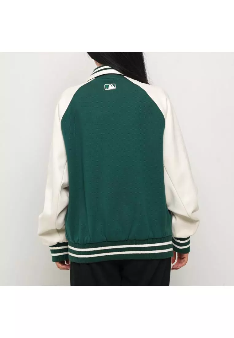 Jaket MLB NY WHITE GREEN VARSITY JACKET 100% ORIGINAL