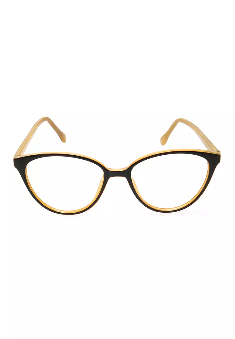 Kiano Kacamata Wanita Cat Eye Design Glasess Frame Material Plastic ORIGINAL - Black Brown