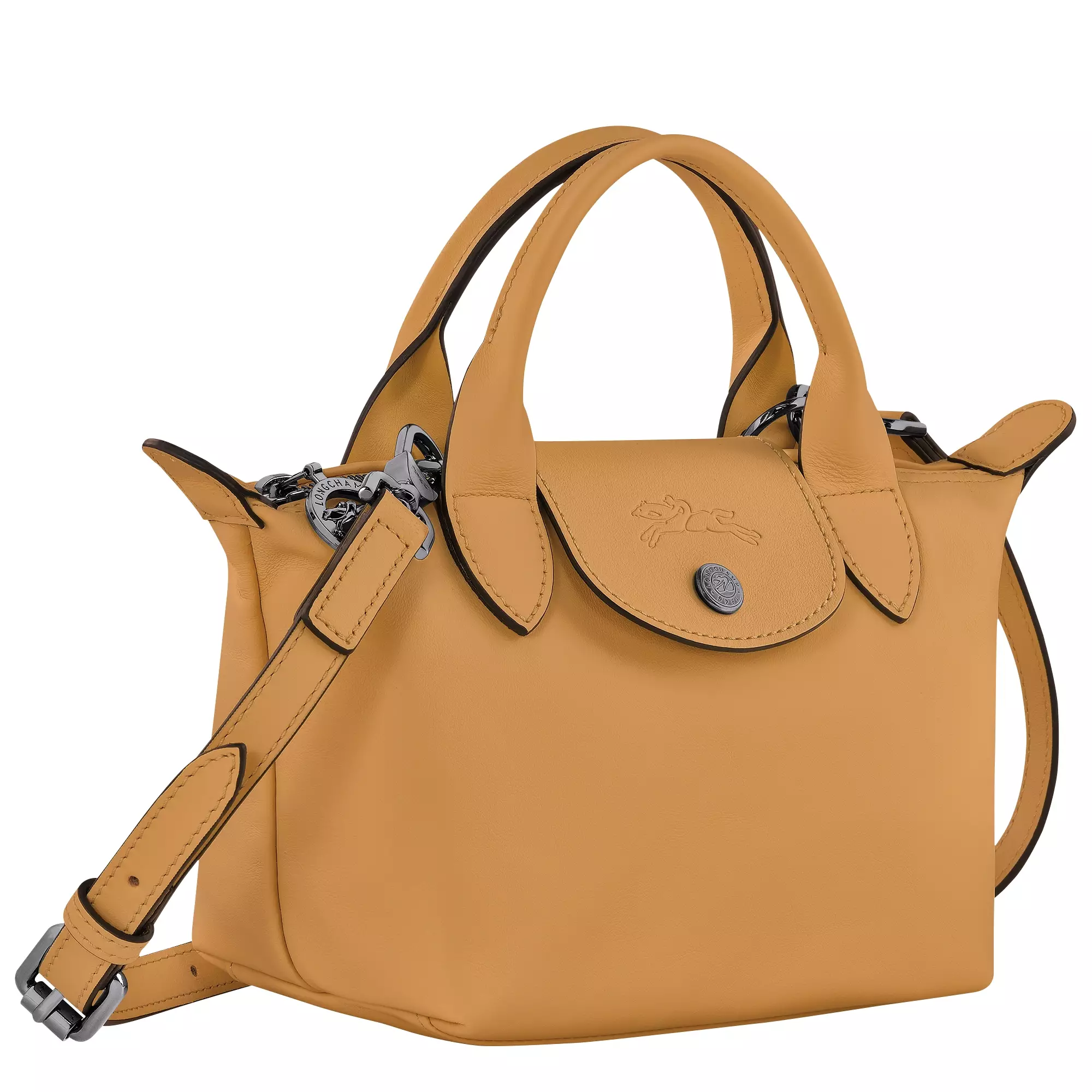 Le Pliage Xtra XS Leather Handbag - Brown Honey