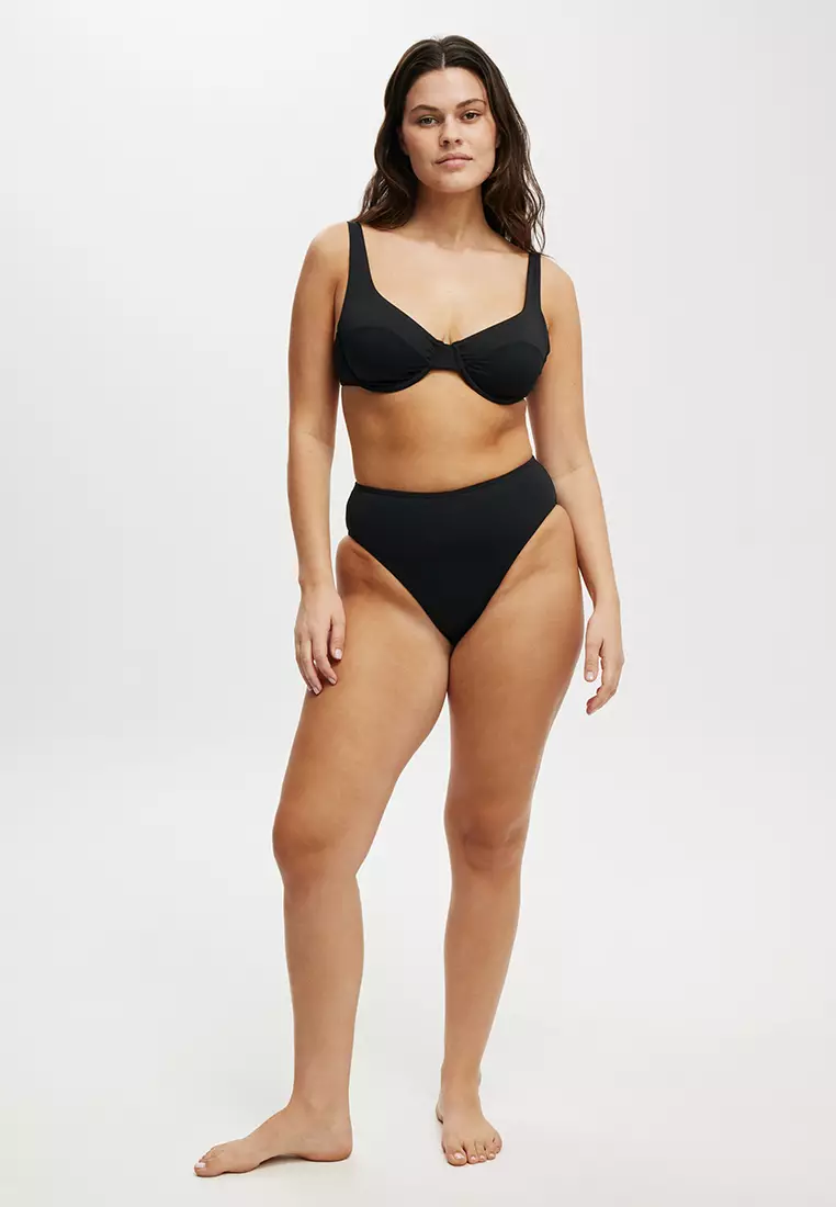 High Waisted Cheeky Bikini Bottom