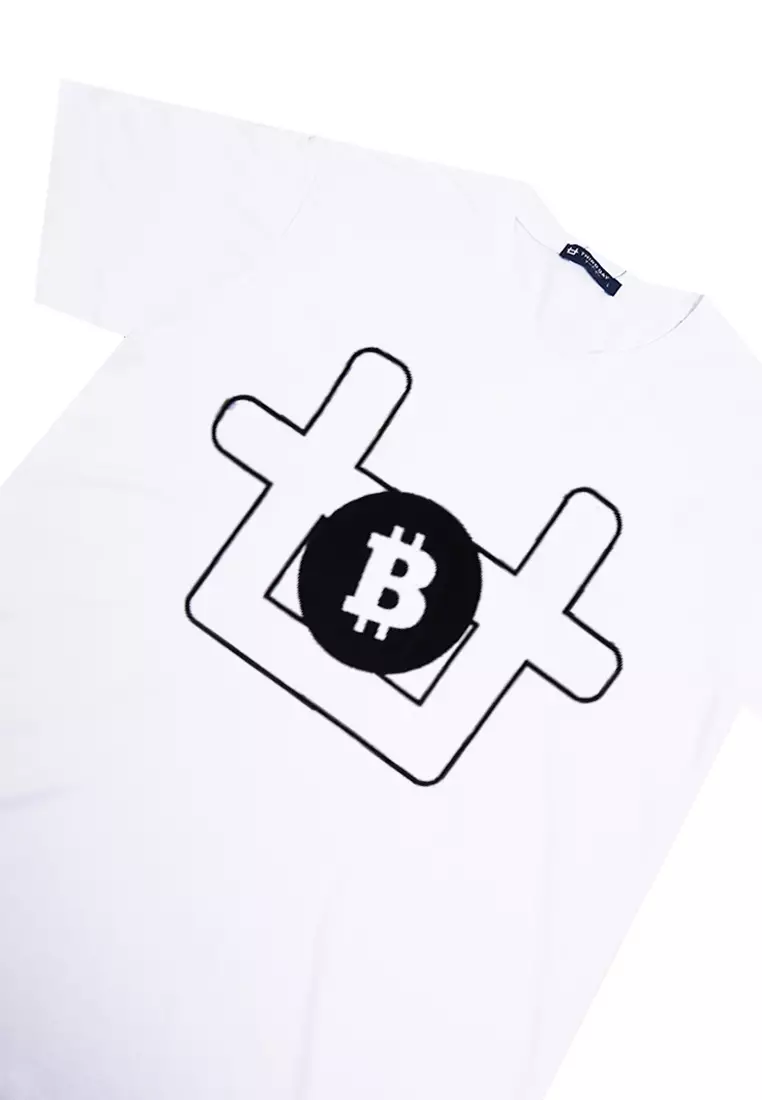 MTI63 Kaos T-Shirt Pria Instacool Thirdday X Bitcoin Putih