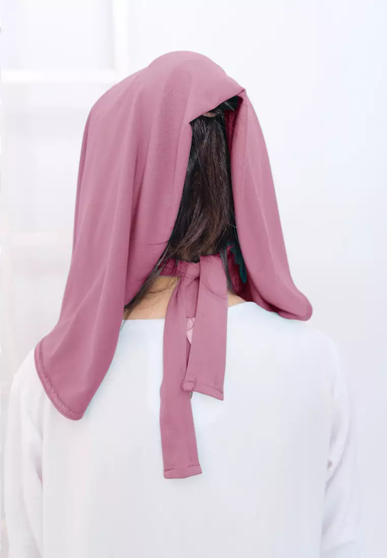 Cotton Bee - Hijab Instan Anak | Zura Tali Bergo Non Pad - Pale Pansy - L 