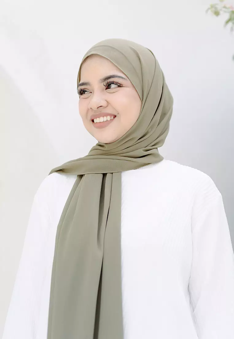 Bawal Instan Shawl Tali (Pashmina Tali Ceruty Babydoll) Natural