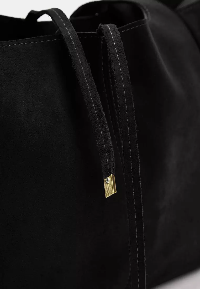 Faux Suede Shoulder Bag