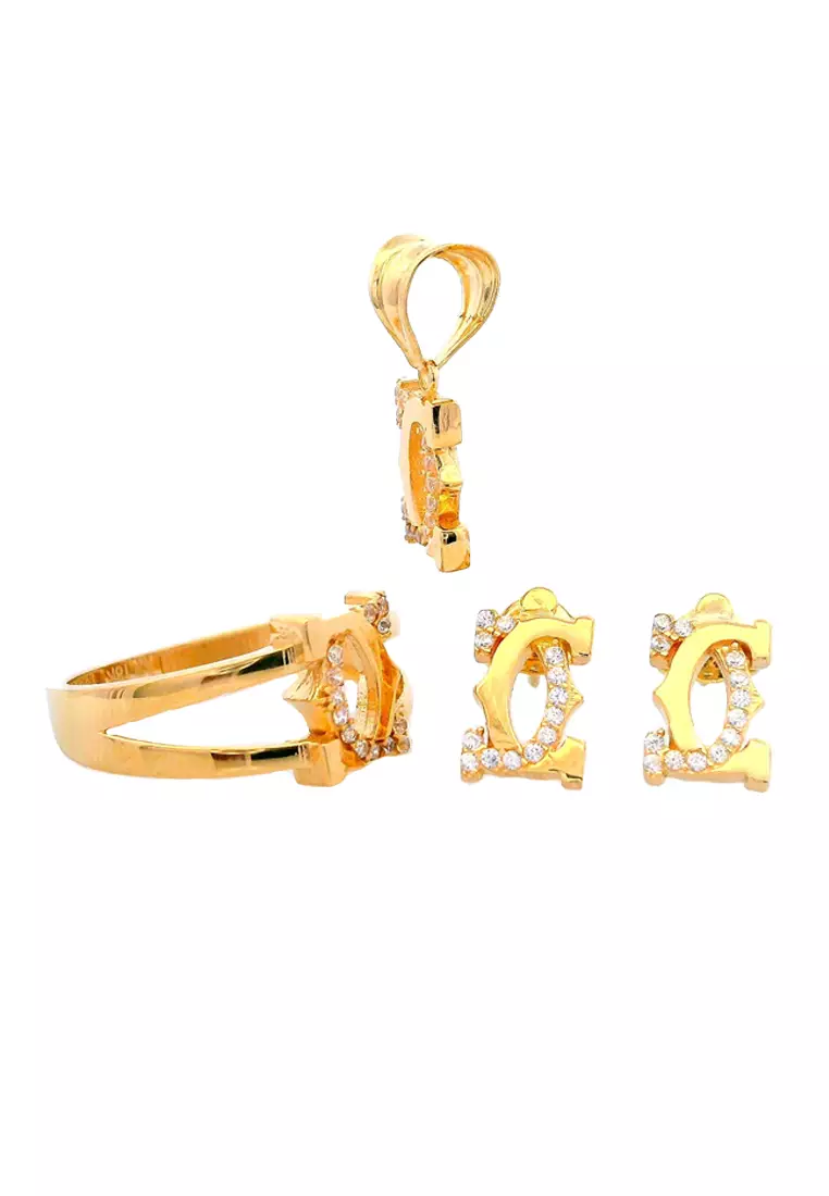 18K Yellow Gold Set Pendant GSP-778