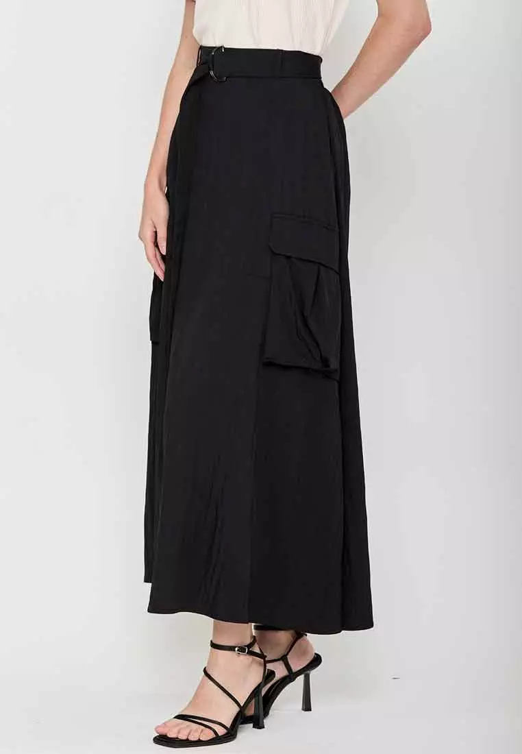Isla Cargo Belted Maxi Skirt