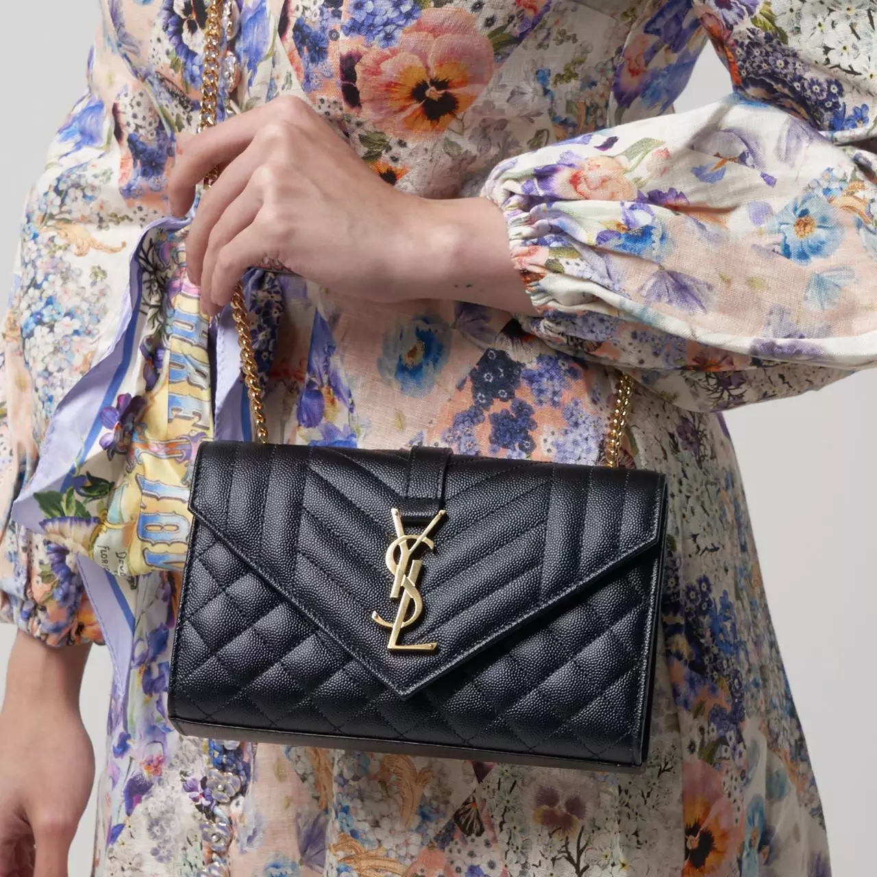 Envelope Small Shoulder Bag Black Ghw