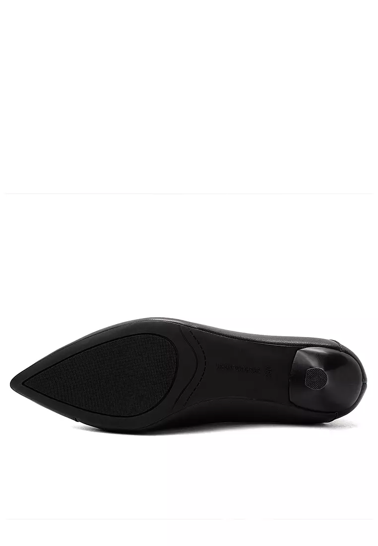 3CM Grain Leather Uniform Spool Heel AA1737