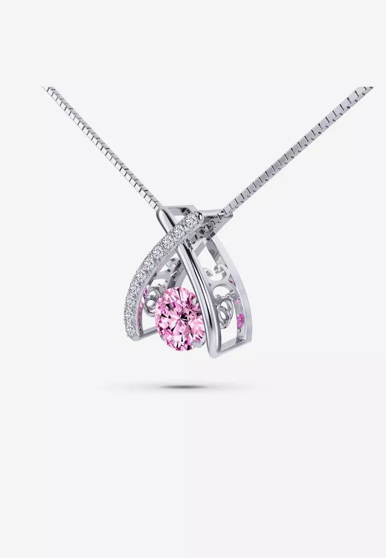 線上選購Vinstella Jewellery Pink Quartz Diamond Pendant | ZALORA 台灣