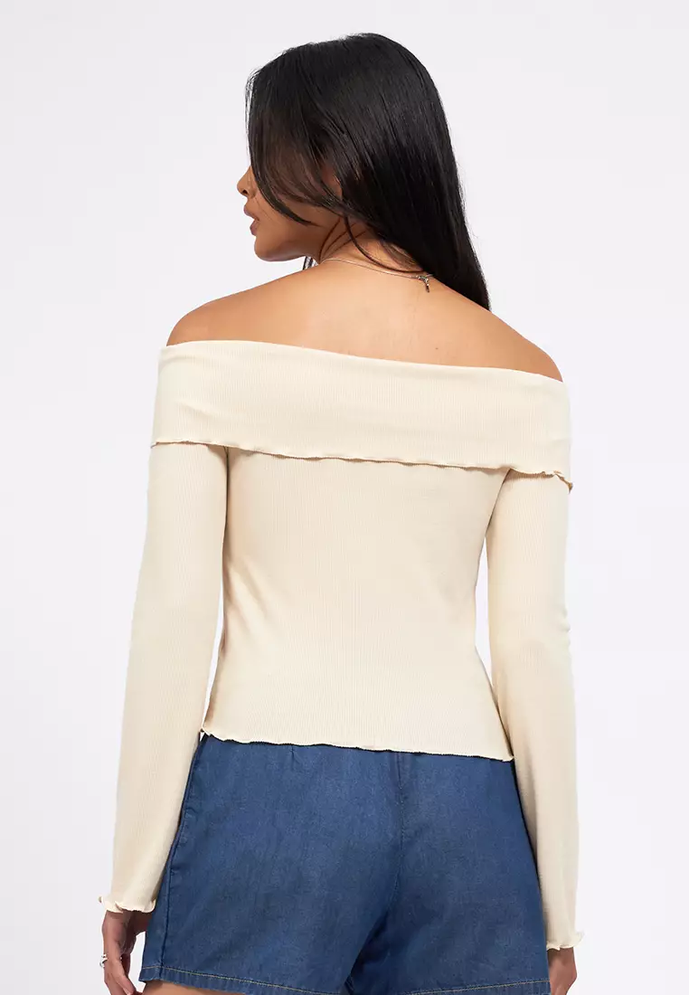 Bell Sleeve Off Shoulder Top