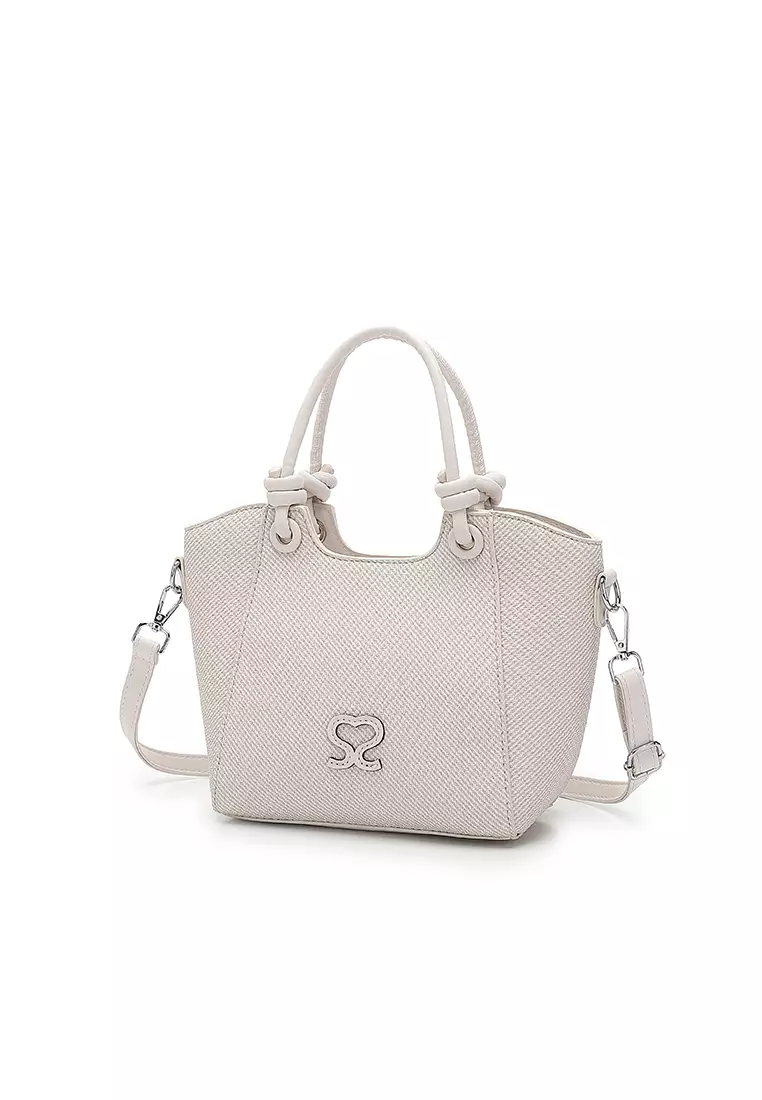 Women's Top Handle Bag / Sling Bag / Crossbody Bag / Shoulder Bag (Tas Tangan Wanita / Tas Selempang Wanita / Tas Bahu Wanita) - Putih