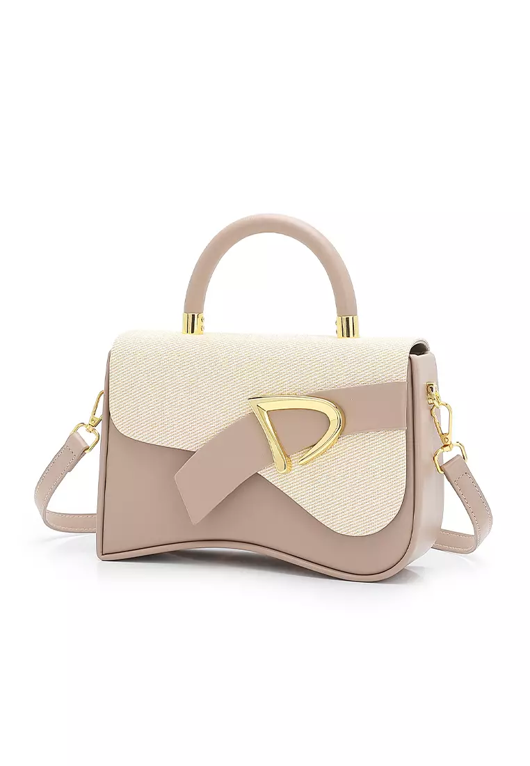 Women's Top Handle Bag / Sling Bag / Crossbody Bag - Khaki