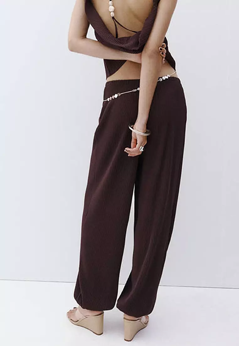 Textured Harem Pants