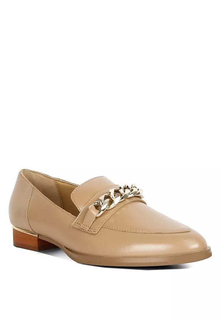 Nude Leather Slip-on