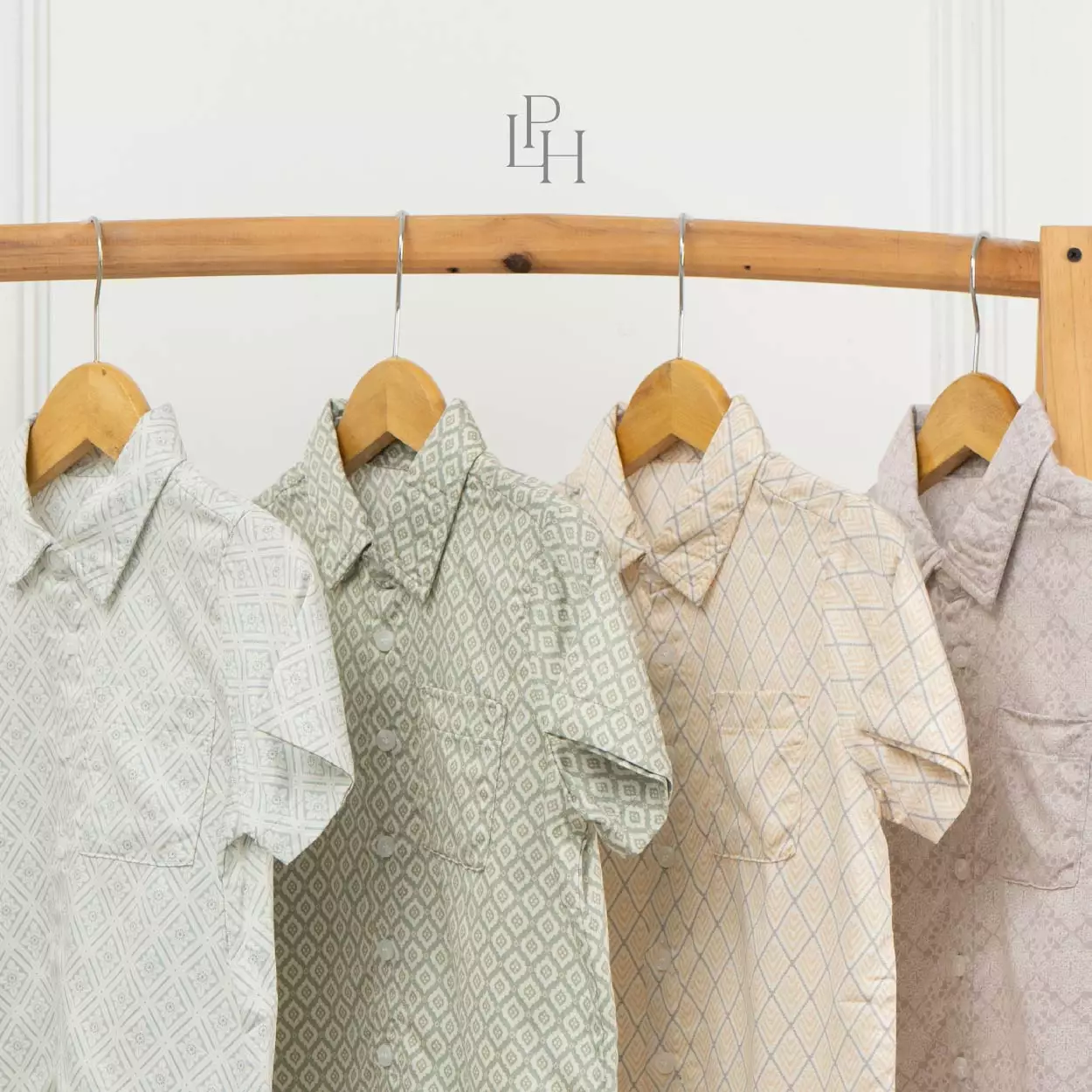 Little Palmerhaus - Kayana Batik Top Boy (Baju Batik Anak Laki-Laki) Sage Green