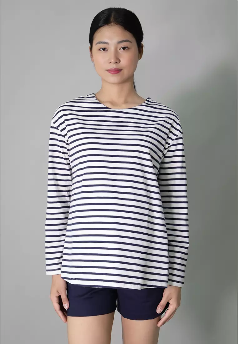 White Maternity & Nursing Long Sleeve Top