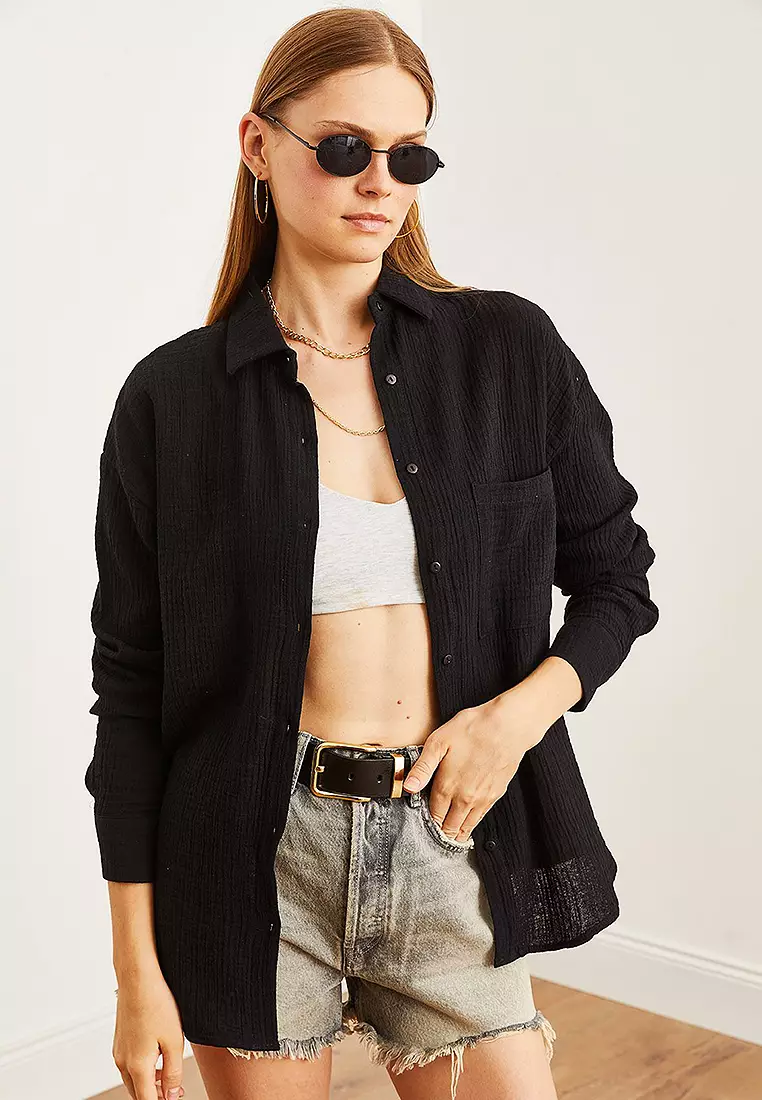 Oversize Basic Muslin Shirt