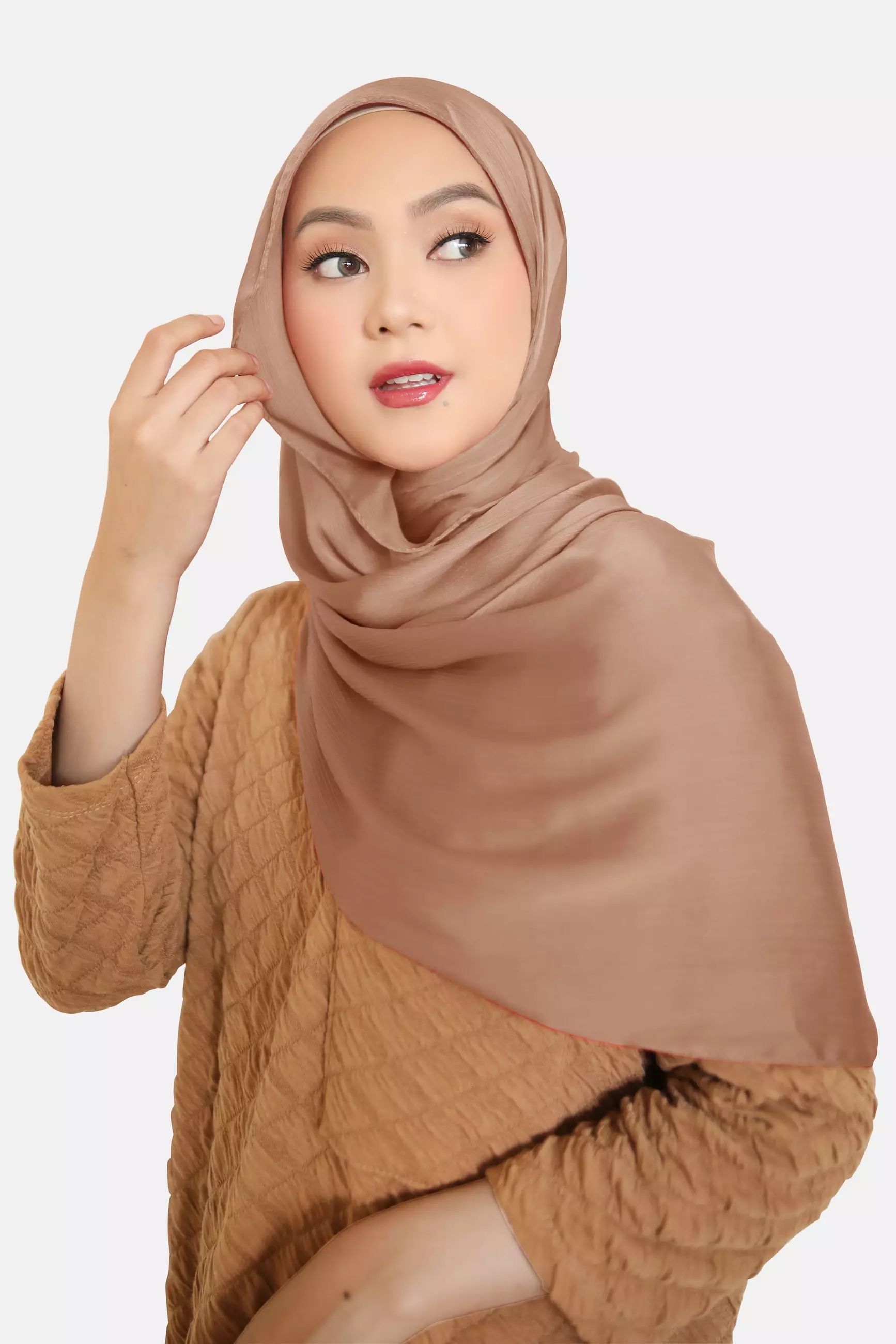 Cravima Silky Shawl | Hijab Pashmina - Caramel Tea
