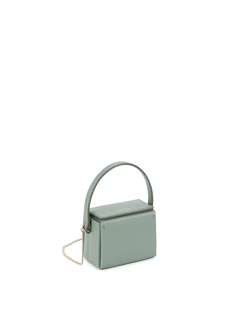 DEVON Mini Chain Box Bag - Eucalyptus