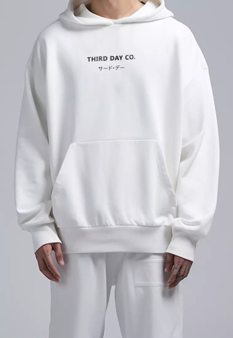 MOA70 Hoodies Premium ScubaLux Anti Kusut Waterproof "Trddayco" Putih