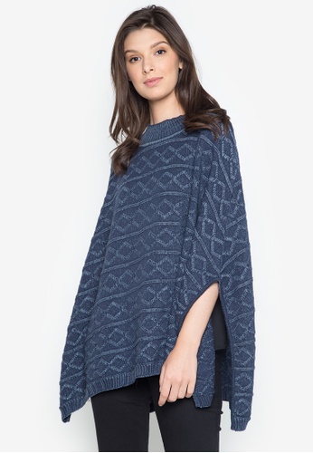 Shop CHILL BY NOOKS Claudia Poncho With Slit Online on 