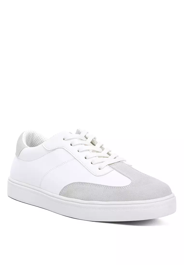 London Rag Contrasting Sole Men's Sneakers in White 2026 | Buy London ...