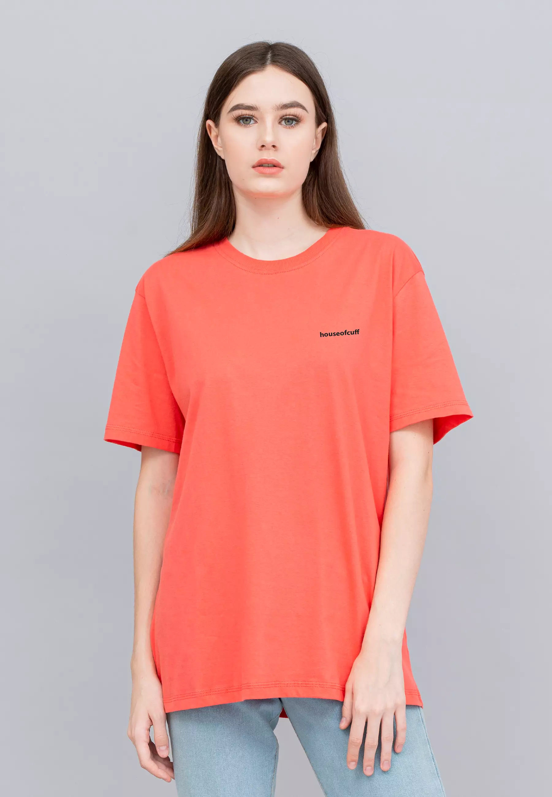 Houseofcuff T-shirt Kaos Polos Pendek Coral Wanita Tersedia Size S-4XL