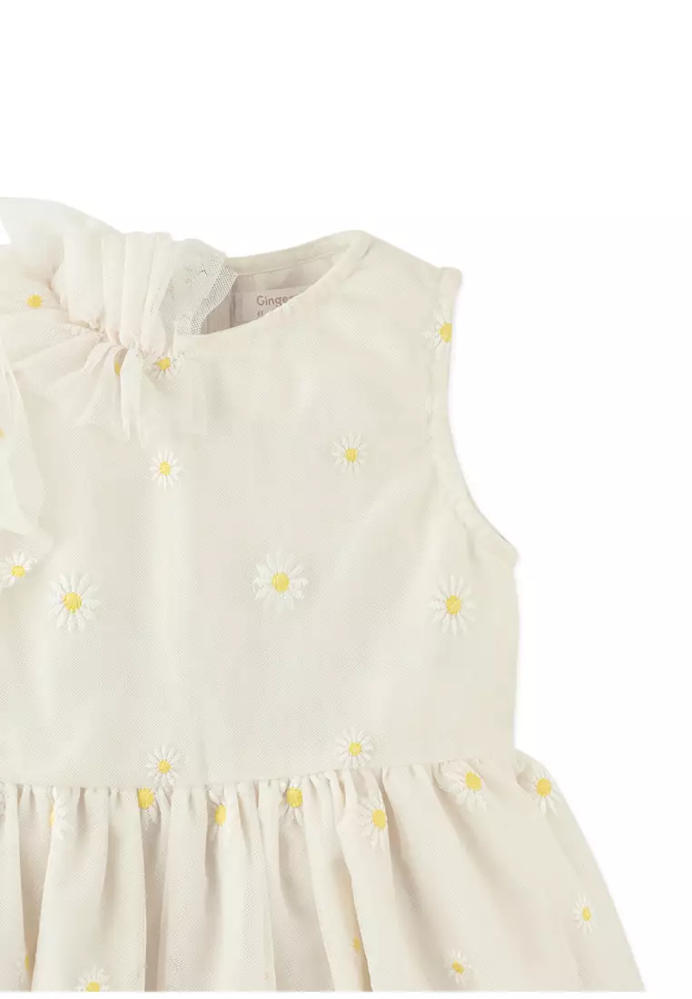 Elisif Embroidered Dress With Ruffles