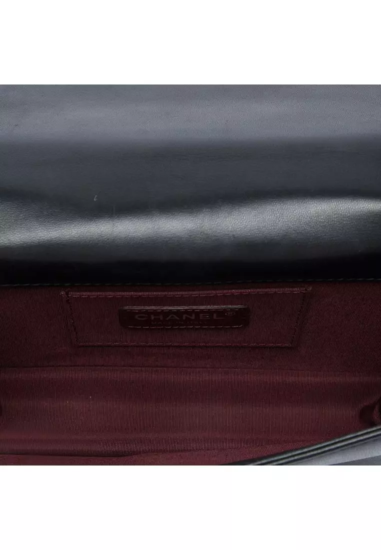 Pre-Loved Chanel Lambskin And Acrylic Boy Brick Horizontal Flap