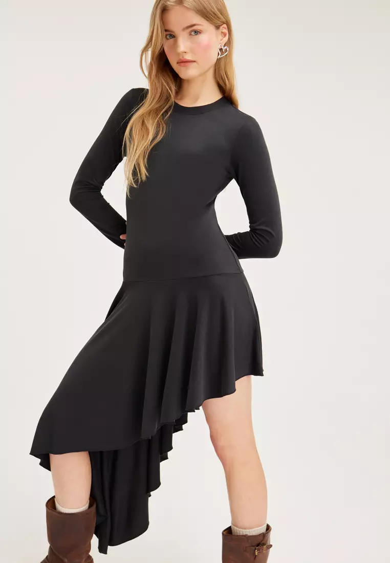 新品未使用　Studio Doe Modal Asymmetric Dress Studio Doe - 莫代爾不對稱彎月洋裝2.0 | Studio Doe