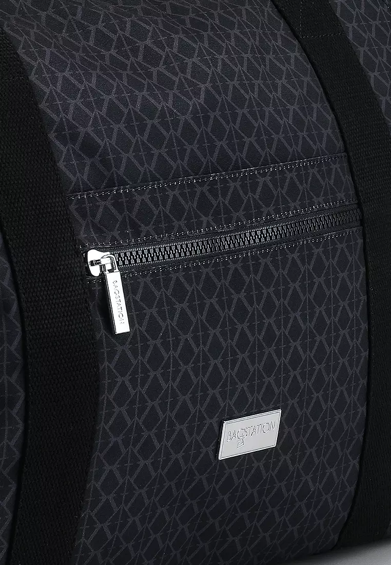 Printed Nylon Large Top Handle Bag